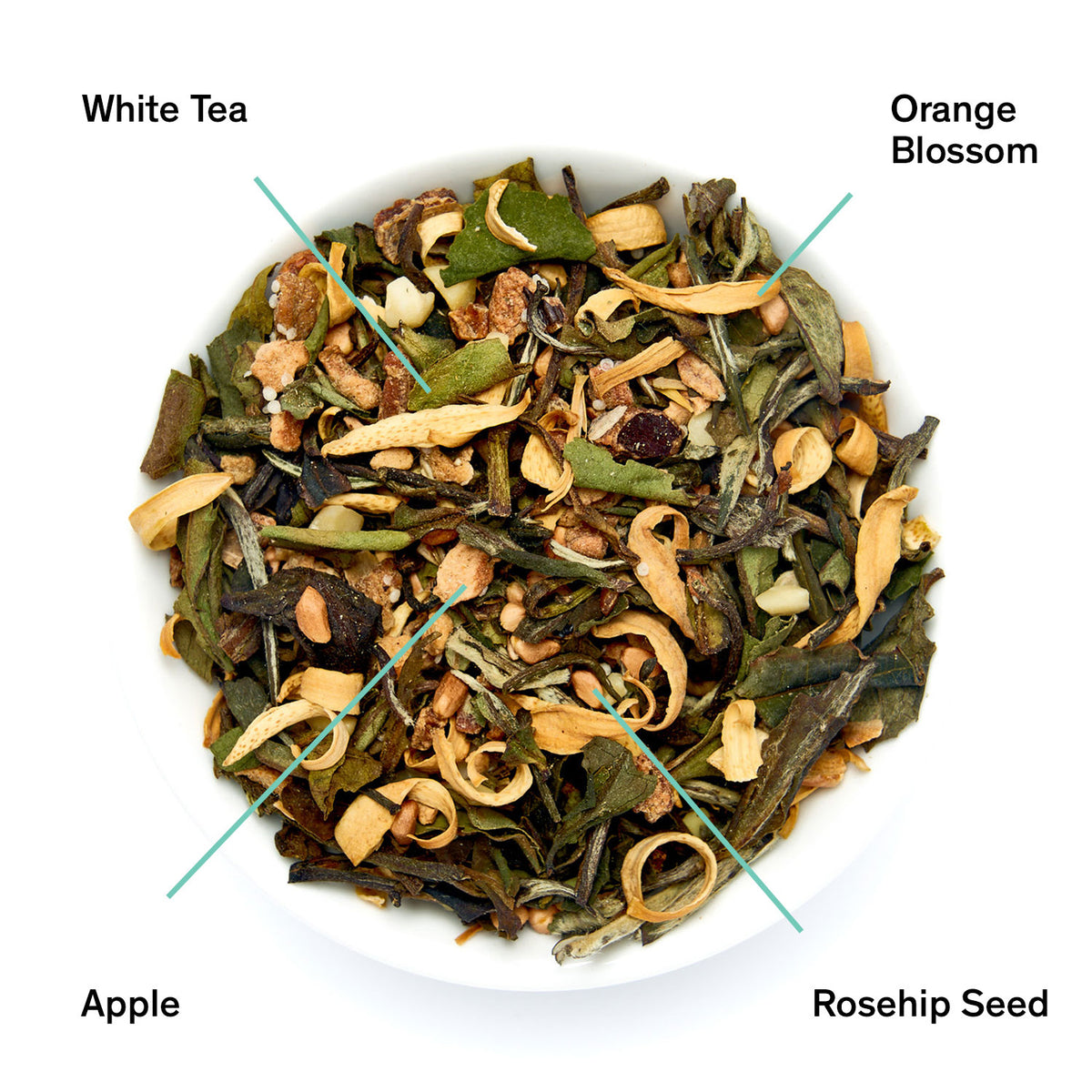 Know By Heart: Orange Blossom Almond White Tea (15 Tea Bags)