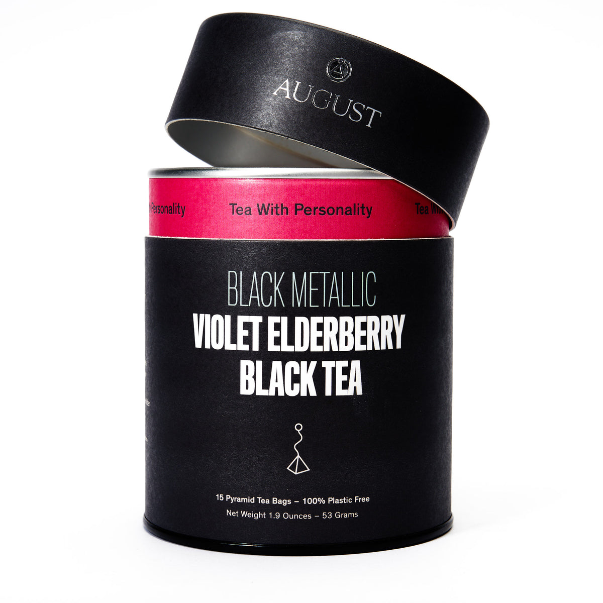 Black Metallic: Violet Elderberry Black Tea (15 Tea Bags)
