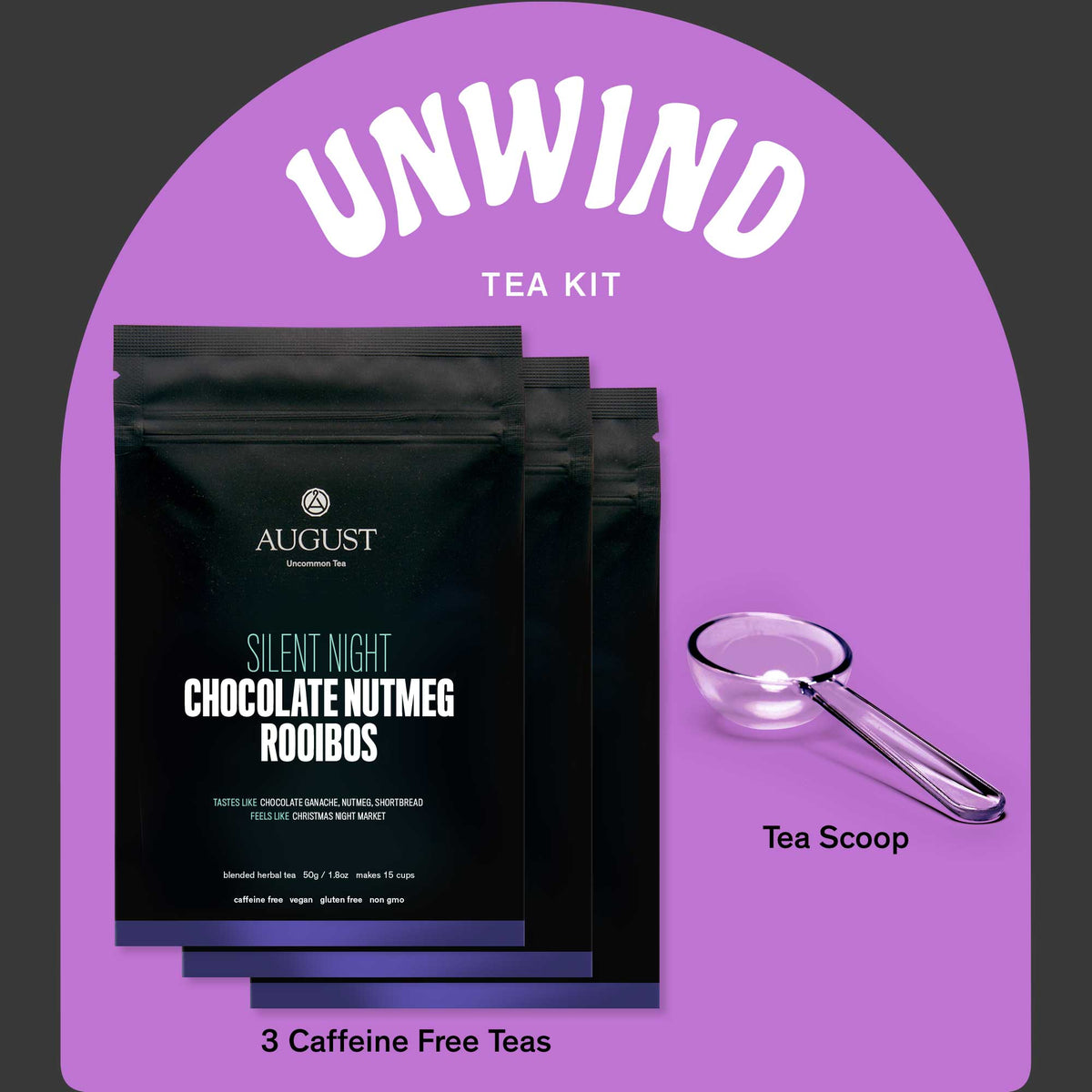 Unwind Tea Kit: 3 Caffeine Free Teas to Relax and De-stress