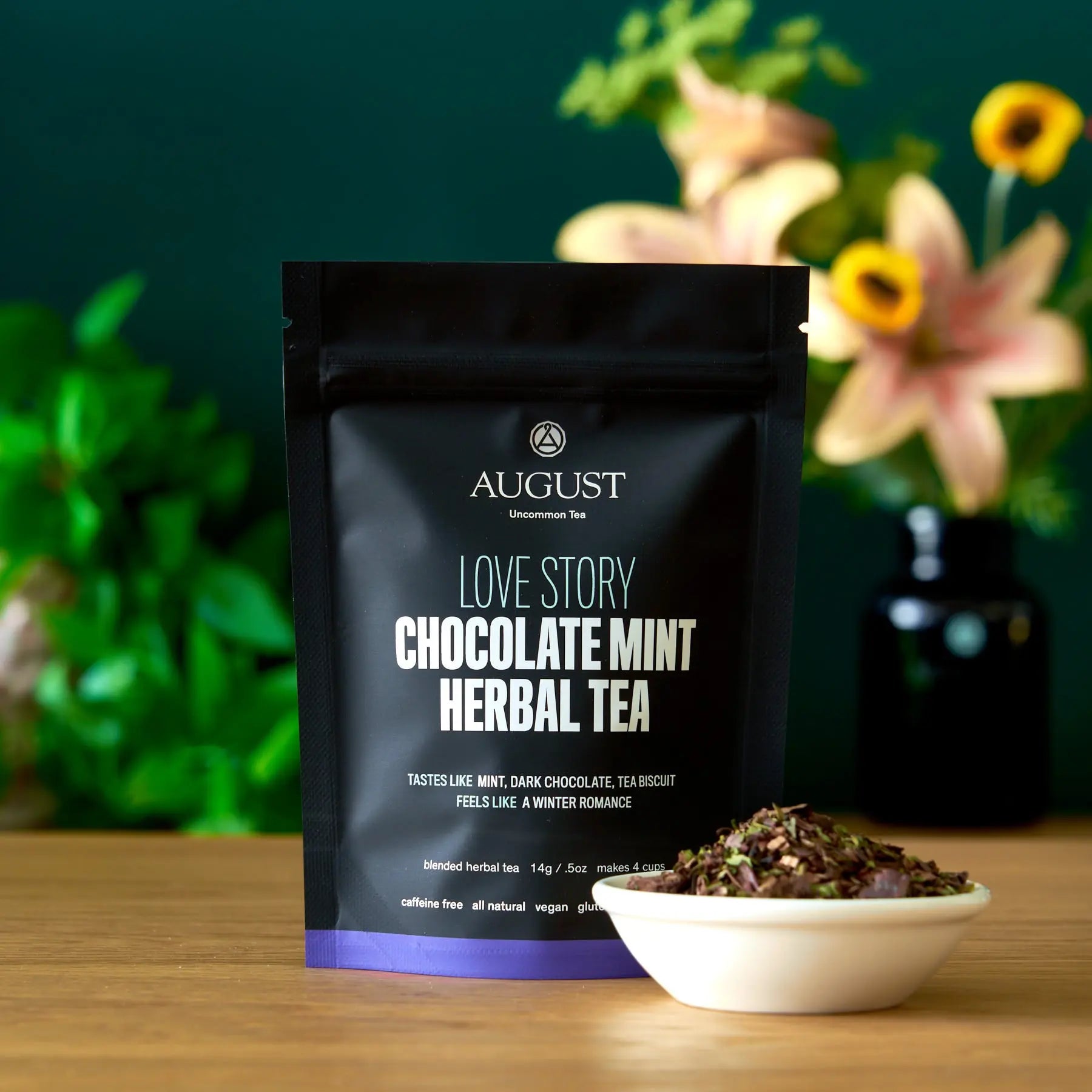 Love Story - Chocolate Mint Herbal Tea (Caffeine Free) – August