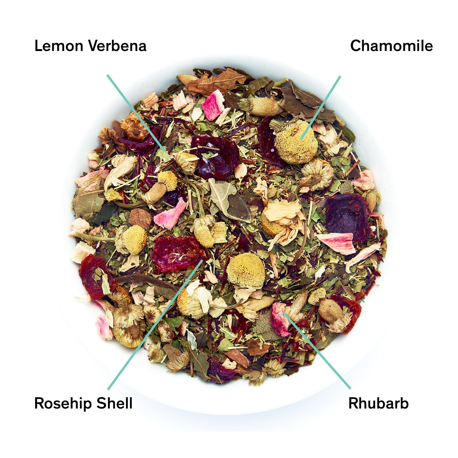 Days of Heaven: Organic Rhubarb Verbena Chamomile Tea (Caffeine Free)