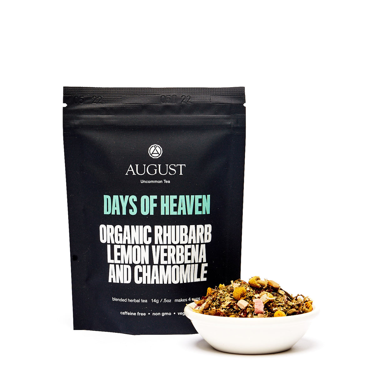 Days of Heaven: Organic Rhubarb Verbena Chamomile Tea (Caffeine Free)