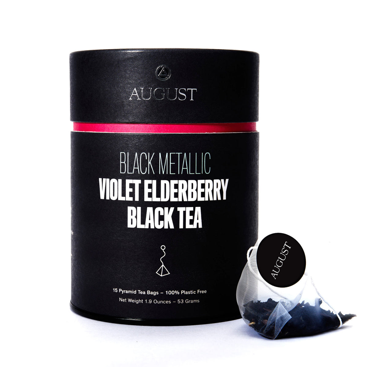 Black Metallic: Violet Elderberry Black Tea (15 Tea Bags)