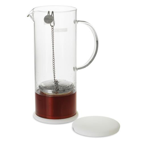 LITIFO Iced Tea Maker and Iced Coffee Maker Brewing System with 2-quart  Pitcher, sliding strength selector for Taste Customization, Stainless Steel