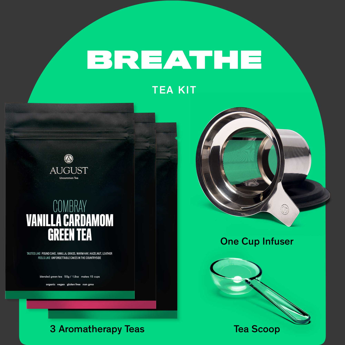 Breathe Tea Kit: 3 Aromatherapy Teas to Lift Your Mood