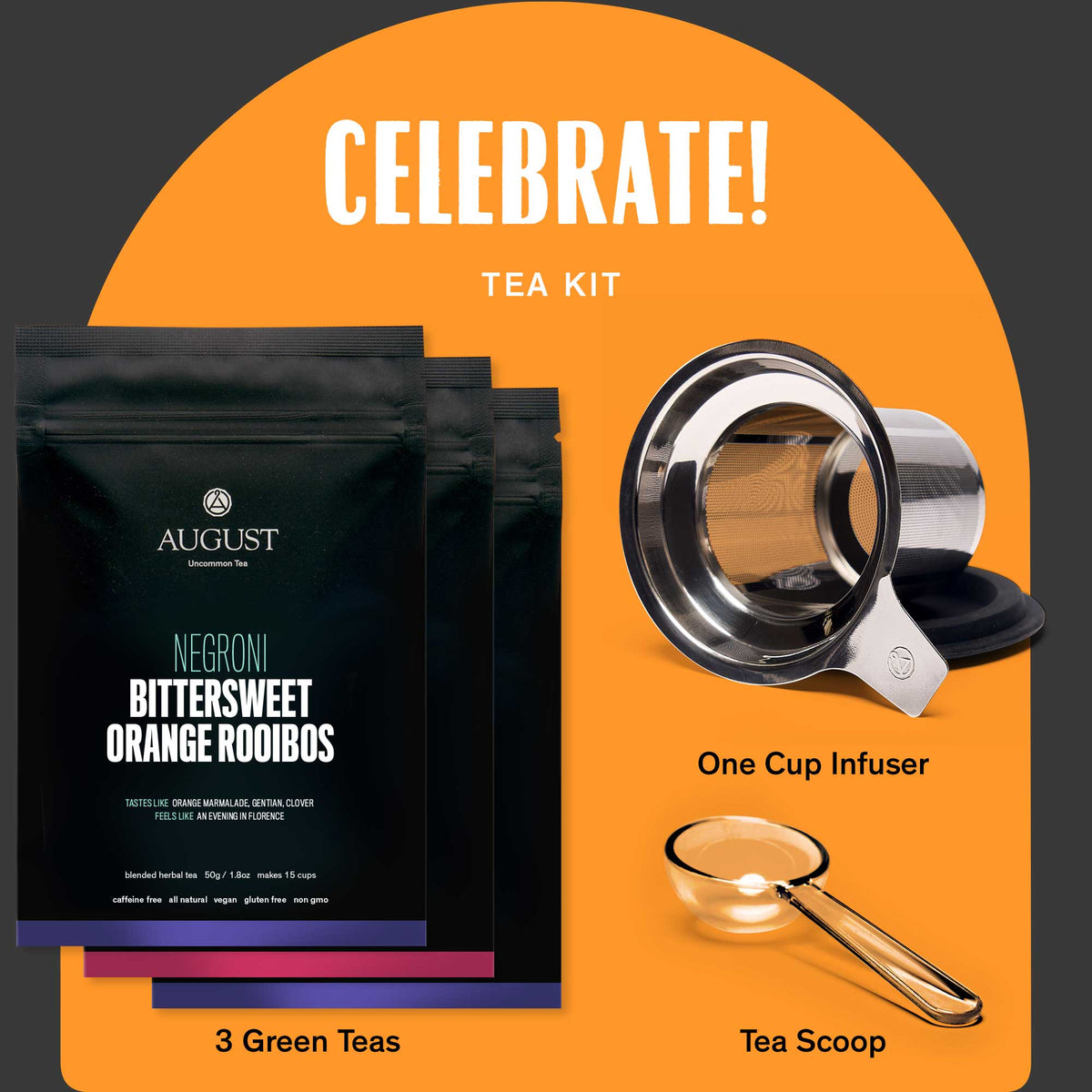 Celebrate! Tea Kit: 3 Teas With Cocktail Flavor and Zero Alcohol