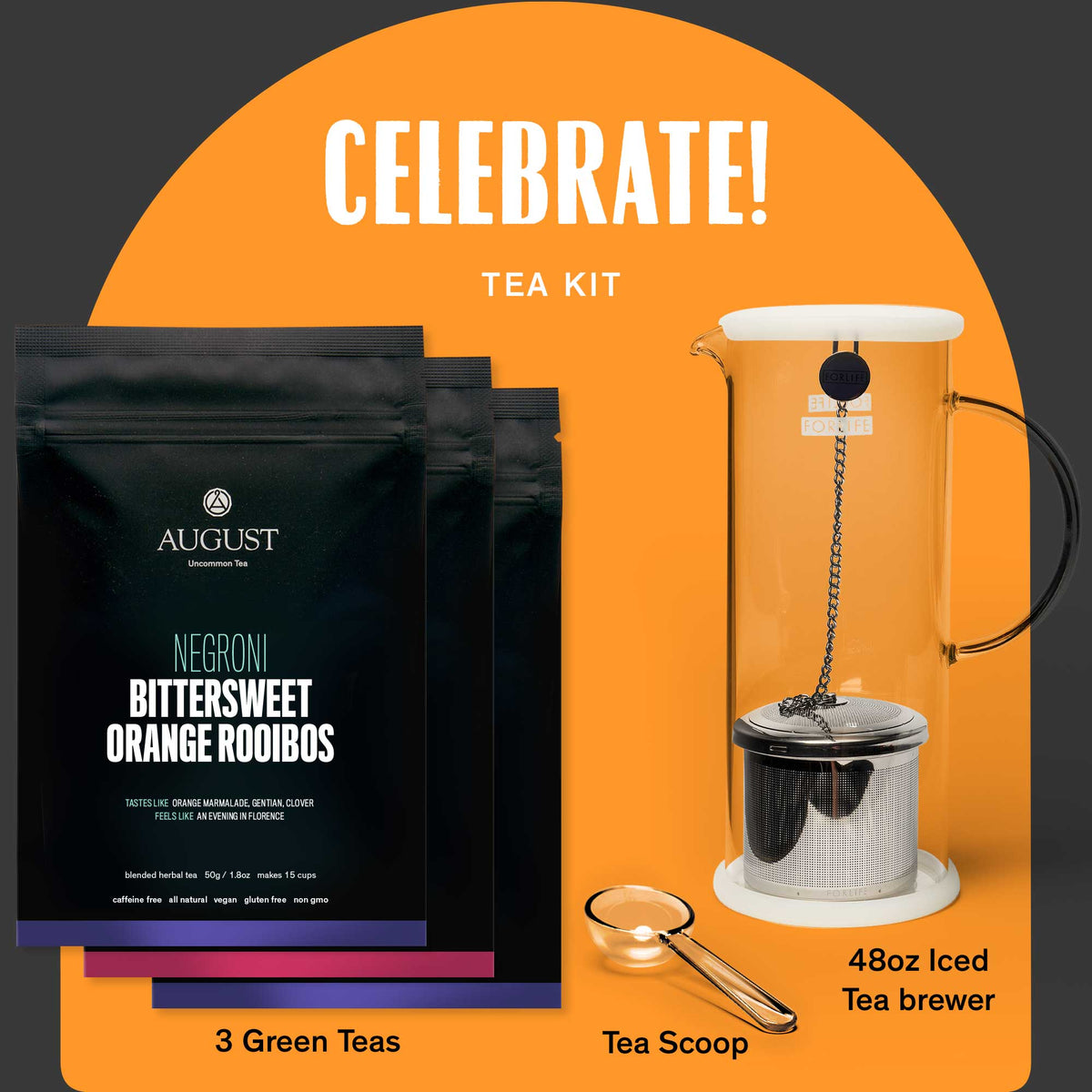 Celebrate! Tea Kit: 3 Teas With Cocktail Flavor and Zero Alcohol