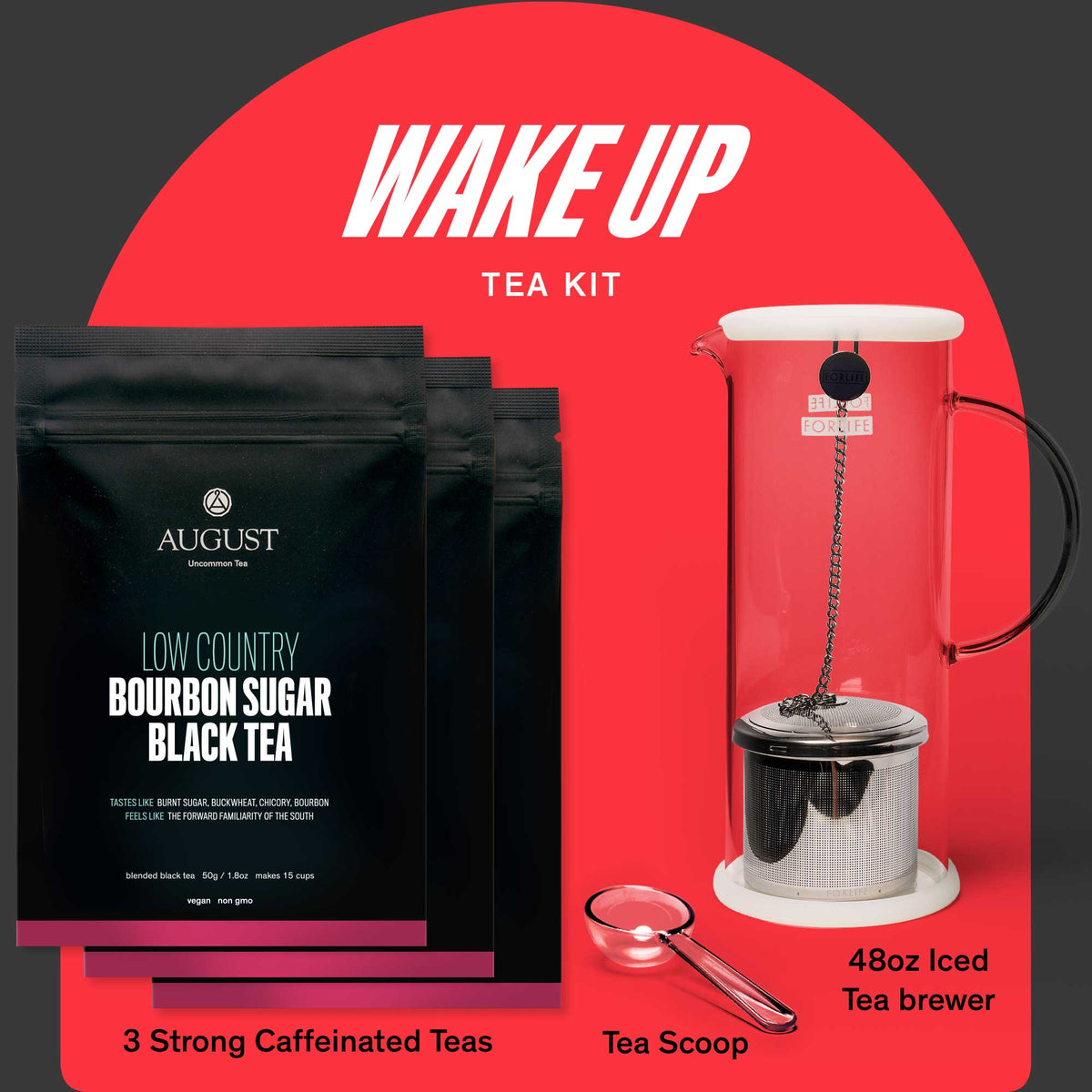 Wake Up Tea Kit: 3 Strong Caffeinated Teas to Jumpstart Your Day